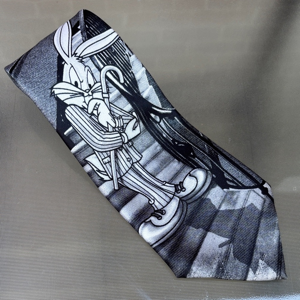 Warner Bros. Bugs Bunny Film Noir Vintage Tie Looney Tunes Chagall